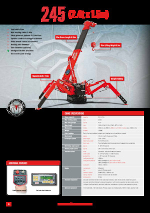 Crawler cranes - Telescopic boom UNIC URW-245