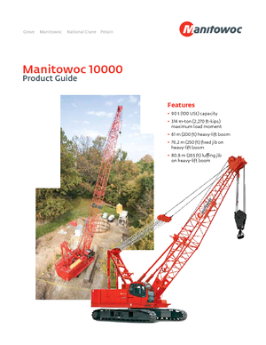 Crawler cranes - Lattice boom Manitowoc 10000 E