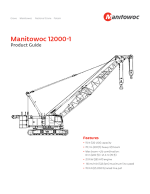 Crawler cranes - Lattice boom Manitowoc 12000 E-1