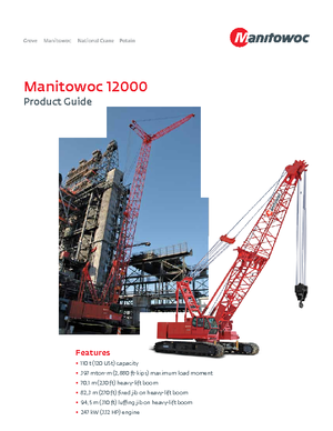Crawler cranes - Lattice boom Manitowoc 12000 E