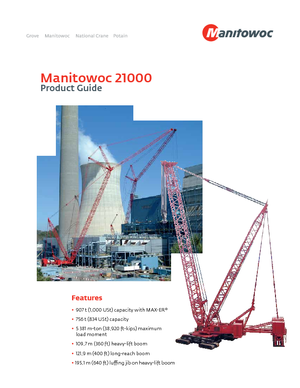 Crawler cranes - Lattice boom Manitowoc 21000