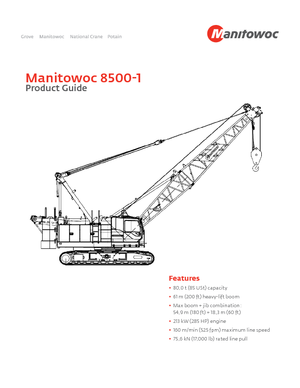 Crawler cranes - Lattice boom Manitowoc 8500 E-1
