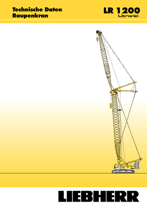 Crawler cranes - Lattice boom Liebherr LR 1200