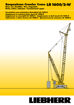 Crawler cranes - Lattice boom Liebherr LR 1600/2