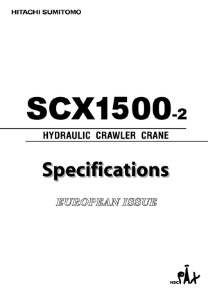 Crawler cranes - Lattice boom Hitachi Sumitomo SCX 1500-2