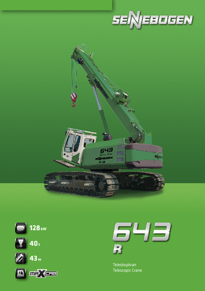 Crawler cranes - Telescopic boom Sennebogen 643 R