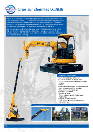 Crawler cranes - Telescopic boom Maeda LC 383 B
