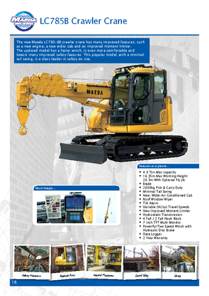 Crawler cranes - Telescopic boom Maeda LC 785 B