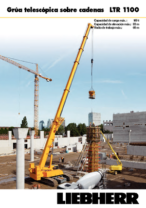 Crawler cranes - Telescopic boom Liebherr LTR 1100