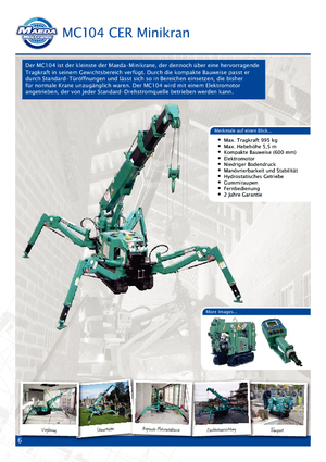 Paletli vinçler - teleskopik bom Maeda MC 104 CER *