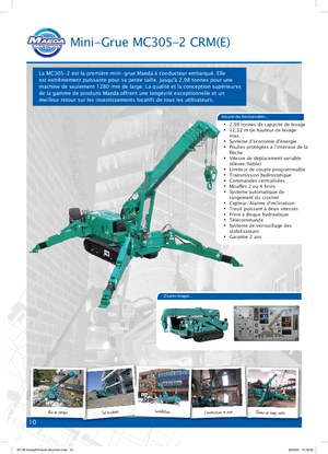 Crawler cranes - Telescopic boom Maeda MC 305 CRM-E
