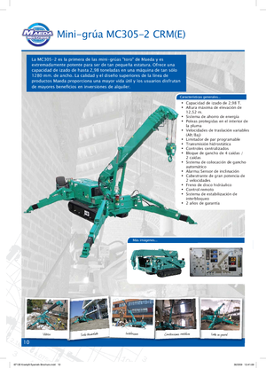 Crawler cranes - Telescopic boom Maeda MC 305 CRM-E