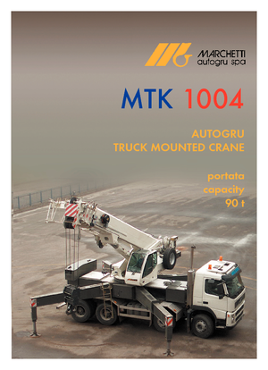 Crawler cranes - Telescopic boom Marchetti MTK 1004 C