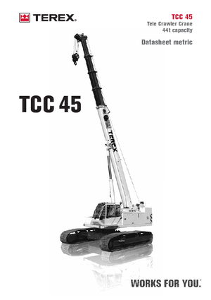 Crawler cranes - Telescopic boom Terex Bendini TCC 45