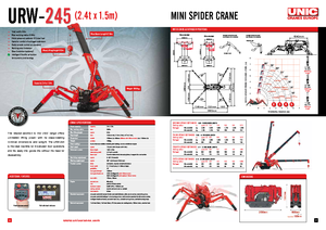 Crawler cranes - Telescopic boom UNIC URW 245