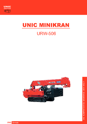 Crawler cranes - Telescopic boom UNIC URW 506