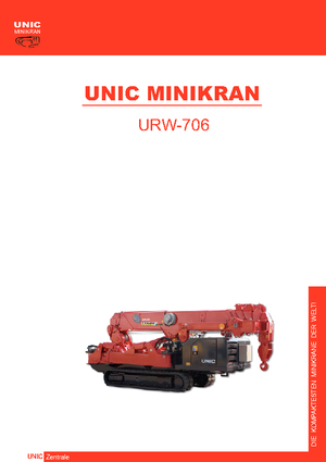 Crawler cranes - Telescopic boom UNIC URW-706