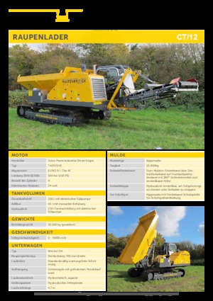 Tracked Dumpers Mastenbroek CT/12