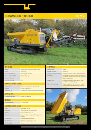 Tracked Dumpers Mastenbroek CT/12