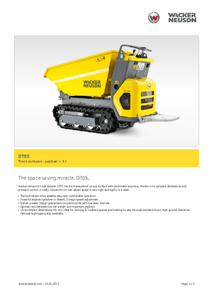 Tracked Dumpers Wacker Neuson DT05