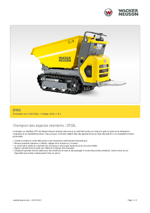 Tracked Dumpers Wacker Neuson DT05