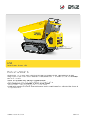 Tracked Dumpers Wacker Neuson DT05