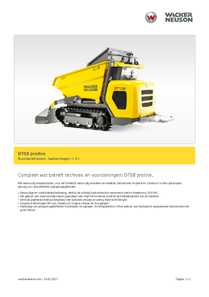 Tracked Dumpers Wacker Neuson DT 08 PL