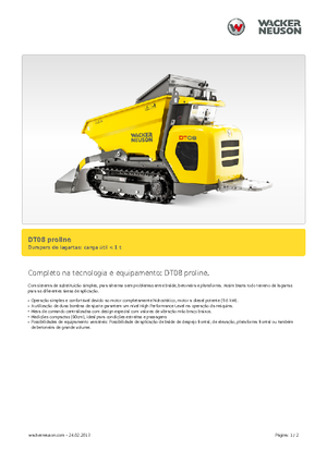 Tracked Dumpers Wacker Neuson DT 08 PL