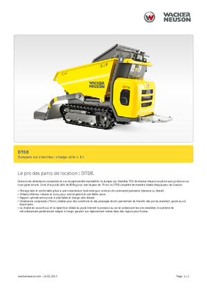 Tracked Dumpers Wacker Neuson DT08