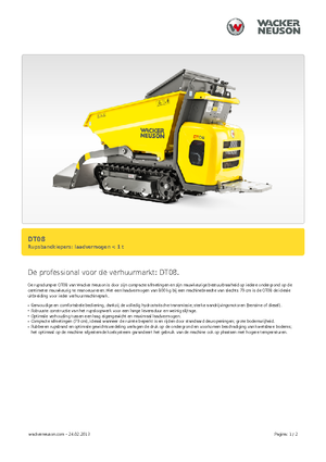 Tracked Dumpers Wacker Neuson DT08