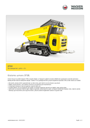Tracked Dumpers Wacker Neuson DT08