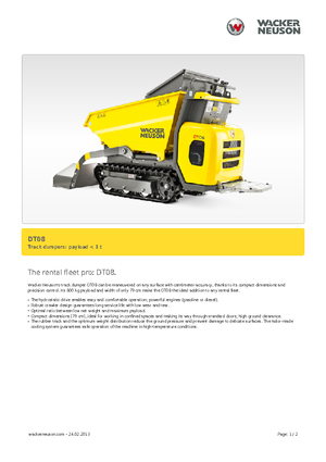 Tracked Dumpers Wacker Neuson DT08