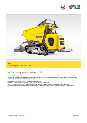 Tracked Dumpers Wacker Neuson DT12