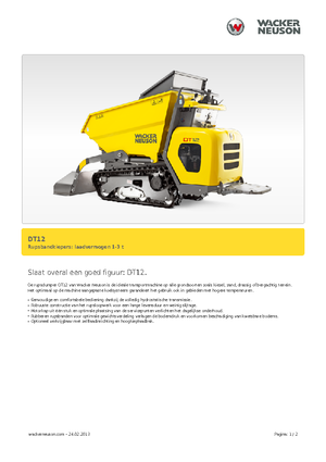 Tracked Dumpers Wacker Neuson DT12