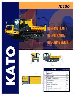 Tracked Dumpers Kato IC100-5