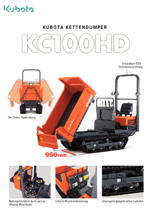 Tracked Dumpers Kubota KC 100 HD