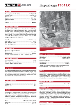 Crawler Excavators Atlas 1304 LC