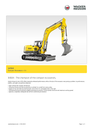 Paletli ekskavatörler Wacker Neuson 14504