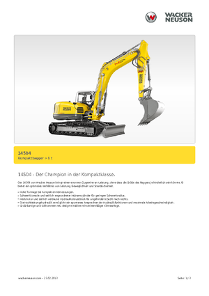Paletli ekskavatörler Wacker Neuson 14504