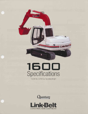 Crawler Excavators Link-Belt 1600