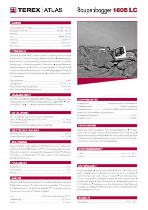 Crawler Excavators Atlas 1605 LC