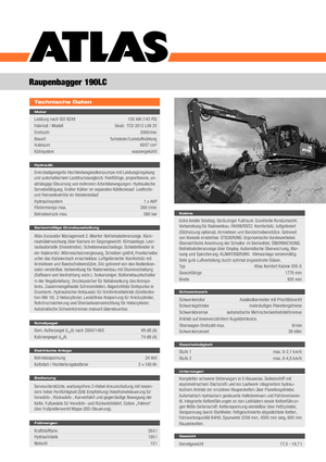 Crawler Excavators Atlas 190 LC