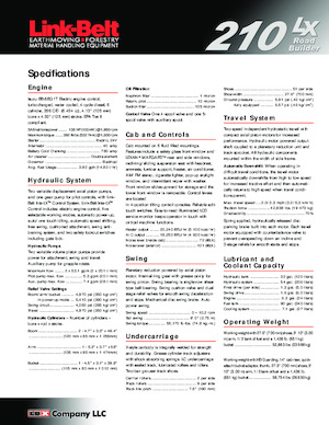 Crawler Excavators Link-Belt 210 LX Road Builder