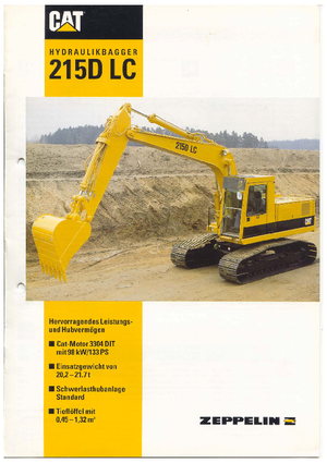Paletli ekskavatörler Caterpillar 215 D LC