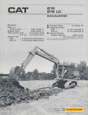 Crawler Excavators Caterpillar 219