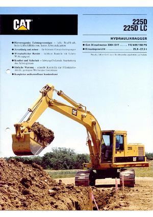 Paletli ekskavatörler Caterpillar 225 D LC