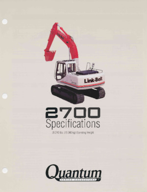Crawler Excavators Link-Belt 2700