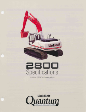 Crawler Excavators Link-Belt 2800