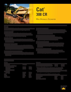 Crawler Excavators Caterpillar 308 CR