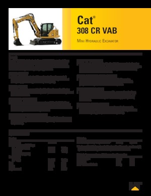 Crawler Excavators Caterpillar 308 CR VAB
